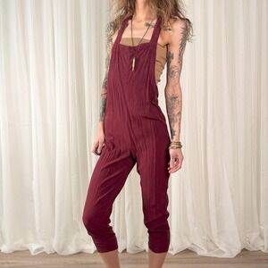 Urban Outfitters Burgundy Overall Jumpsuit XS